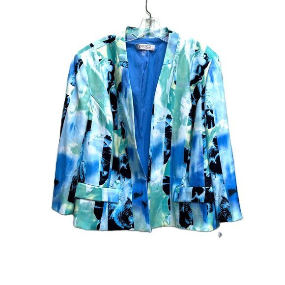 Kasper 2 piece Blue Green White Floral 20W Dress with Jacket NWT - Picture 4 of 6